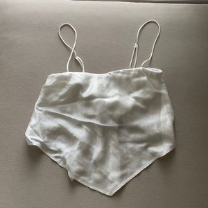 Never worn Zara Silk-Like Scarf Top